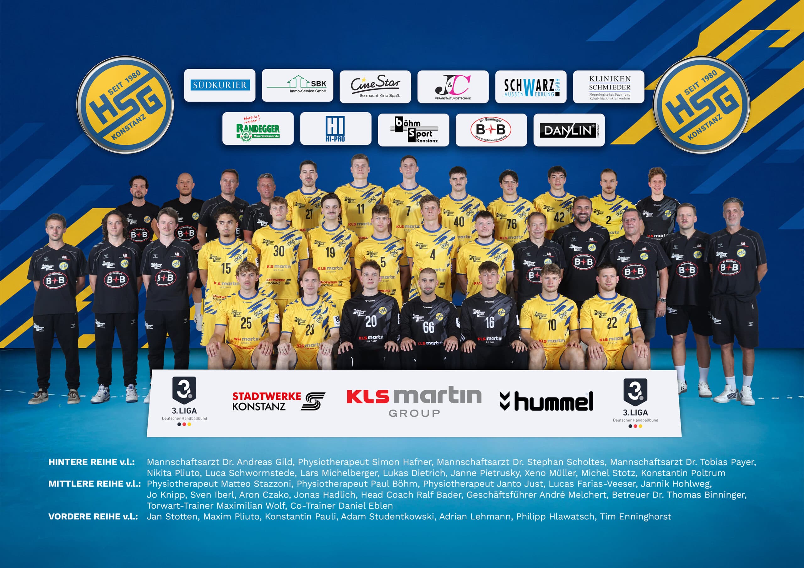 Die 1. Mannschaft der HSG Konstanz